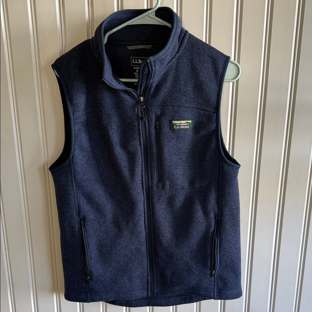 LL Bean Navy Blue Fleece Vest